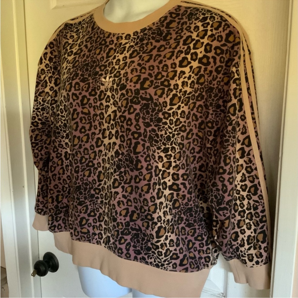 Adidas Animal Print Top with Black and Brown